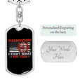 thumbnail image 2 of Fire Department Firefighters Stainless Steel or 18k Gold Premium Swivel Dog Tag Keychain, 2 of 10