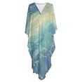 thumbnail image 6 of XYZCANDO Kaftan Dresses for Women V Neck Beach Cover Ups Caftan Beach Dresses for Swimwear Plus Size Lounge Maxi Dress Swimsuit Coverup Blue Marble Hawaiian Robe Summer Casual Dress, 6 of 7