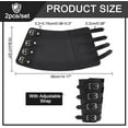 thumbnail image 5 of 1Pair Leather Arm Guards Black Medieval Leather Buckle Bracers Wrist Band Buckle Wide Bracer Adjustable Knight Retro Renaissance Arm Guards, 5 of 7