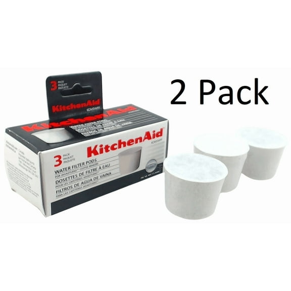 2 Pk, Coffee Maker Water Filter Pods for KitchenAid , KCM5WFP 3-Pk