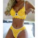 thumbnail image 1 of Traje de una pieza de encaje elástico alto de tres puntos con encanto sexy de estilo europeo y americano para mujer, entrega de lencería sexy, 1 of 6