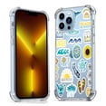 thumbnail image 1 of Good Vibes Clear Case for iPhone 13 Pro,Aesthetic Art Design Case for Men Women,Unique Soft Transparent TPU Bumper Case Cover, 1 of 5