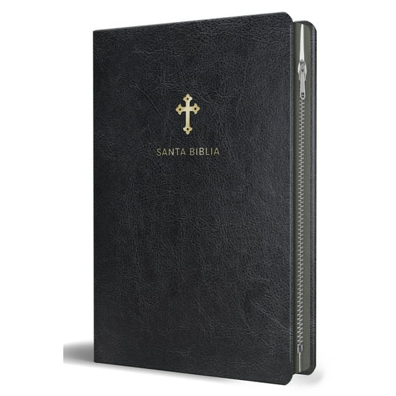 Biblia Reina Valera 1960, Letra Grande, SíMil Piel Negro Con Cremallera
