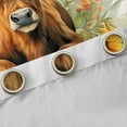 thumbnail image 4 of Manfei Kawaii Highland Cattle Curtains Pack of 2 (42x84 Each), Rustic Groovy Flower Floral Curtains Blackout, Farmhouse Animal Bedroom Curtains, Curtains and Drapes Bedroom Decor, 4 of 6