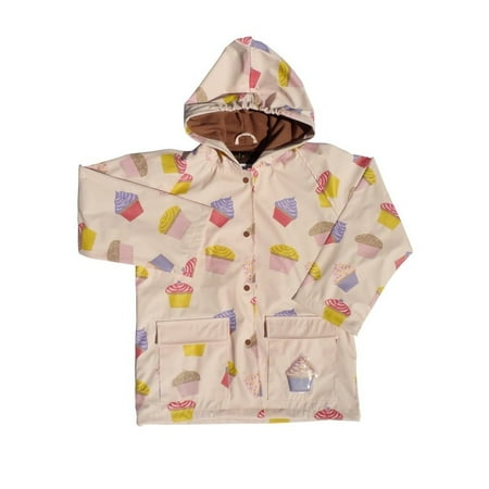 Baby Girls Pink Cupcakes Galore Rain Coat 1T