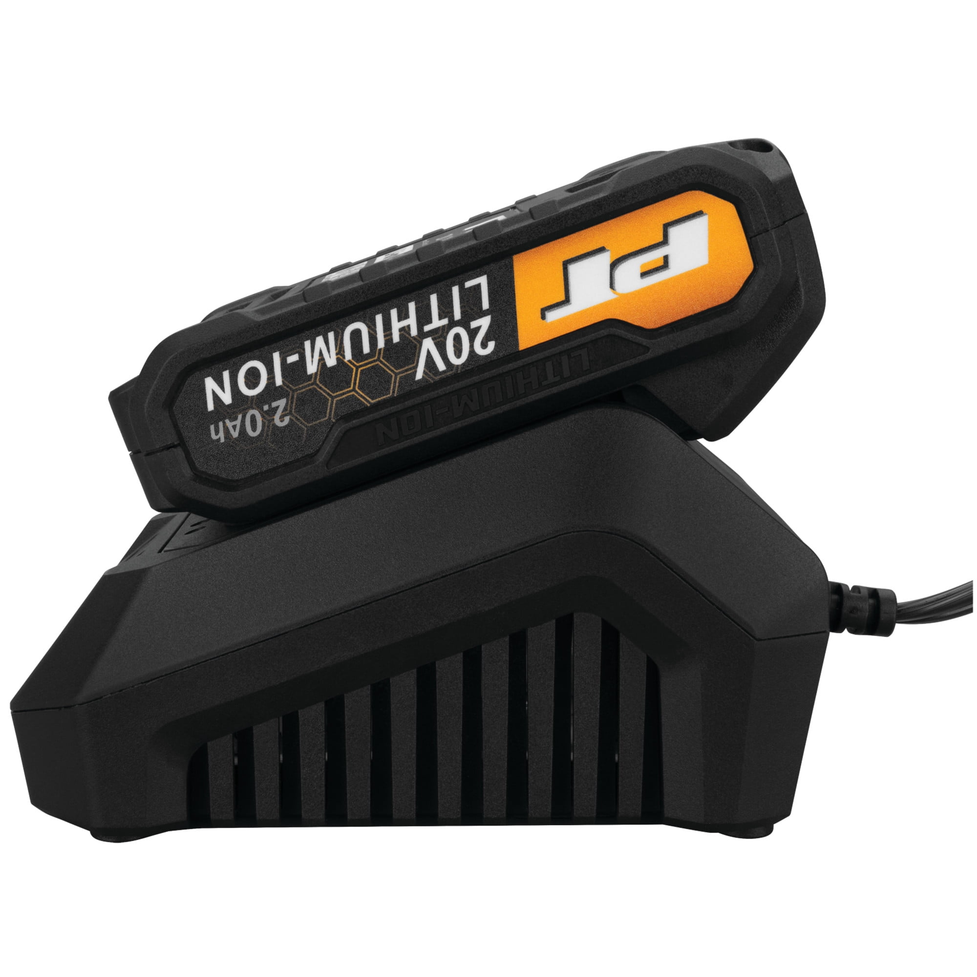 Performance Tool W7725 20V Fast Charging Station for PT Rechargeable Drills and Impact Wrenches, Workbench-Mountable, Black