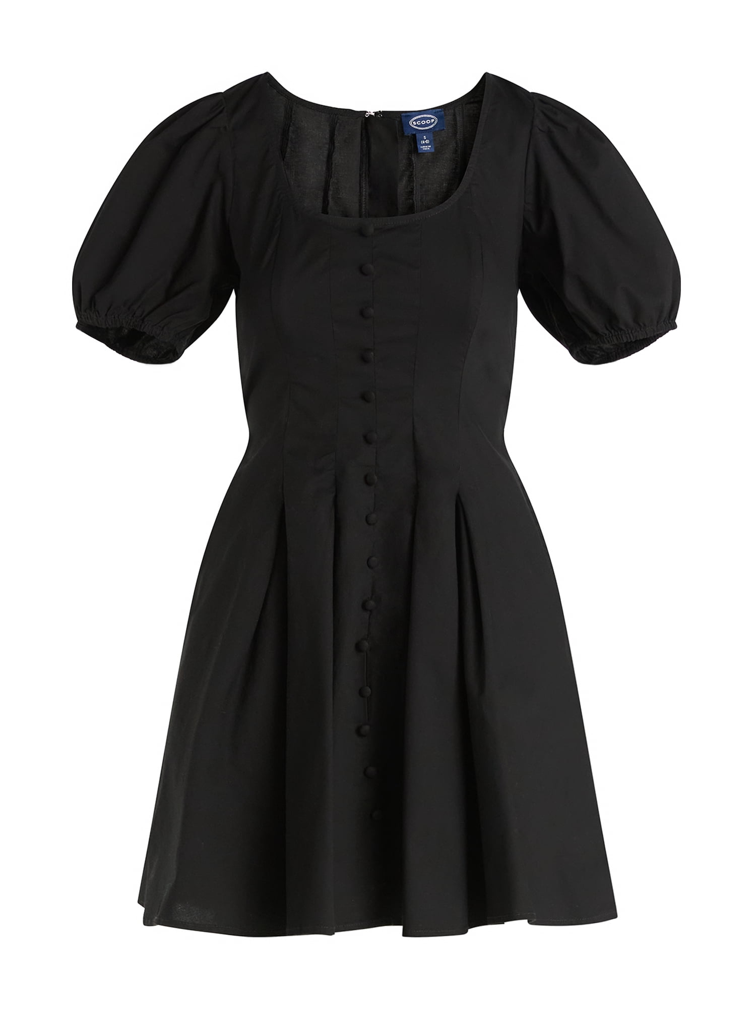 slim fit dress slacks Women's One of None Pleated Faux Leather Dress in Black