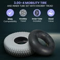 thumbnail image 3 of AlveyTech 3.00-4 (10"x3" or 260x85) Mobility Tire, Inner Tube Set with Knobby Tread for Pride Chairs, 3 of 9