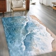 thumbnail image 2 of 4'x6' Area Rugs, Aqua Coastal Indoor Outdoor Area Rug for Living Room Bedroom, Summer Beach Seaside Nautical Washable Bathroom Rugs Kitchen Floor Carpet Mats Home Decor Aesthetic, 2 of 8