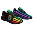 thumbnail image 5 of Unisex Rainbow Sneakers, LGBT Shoes for Men Women Lightweight Breathable Running Shoes Black Size 9.5, 5 of 7