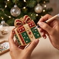 thumbnail image 4 of Christmas Diamond Ornaments, Diamond Art Kits for Adults, Pearl Wooden Hanging Pendant DIY Craft Kit, Xmas Tree Decoration Home Party Gift for Adults, 4 of 7