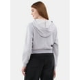 thumbnail image 5 of No Boundaries Cropped Fleece Zip Hoodie, Women’s, 5 of 5