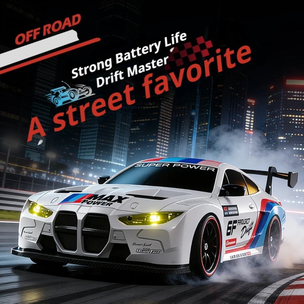 ATJIA RC Drift Car 1:24 Scale Remote Control Car 2.4GHz 4WD 20KM/H High Speed RC Cars with LED Light