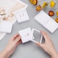 thumbnail image 3 of Caja de presentación de 6 piedras preciosas blancas con cojín de esponja, caja de regalo con ventana transparente para joyería y diamantes (7,1 x 7,1 x 2 cm), 3 of 9