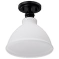 thumbnail image 5 of Nuvo Lighting Russel - 10 Inch Semi Flush Mount - Matte Black with Satin White Glass, 5 of 5