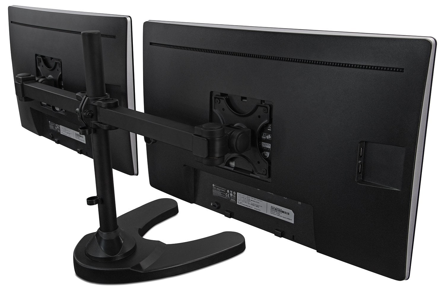Mount-It! MI-781 - Stand - adjustable arm - for 2 monitors - heavy 