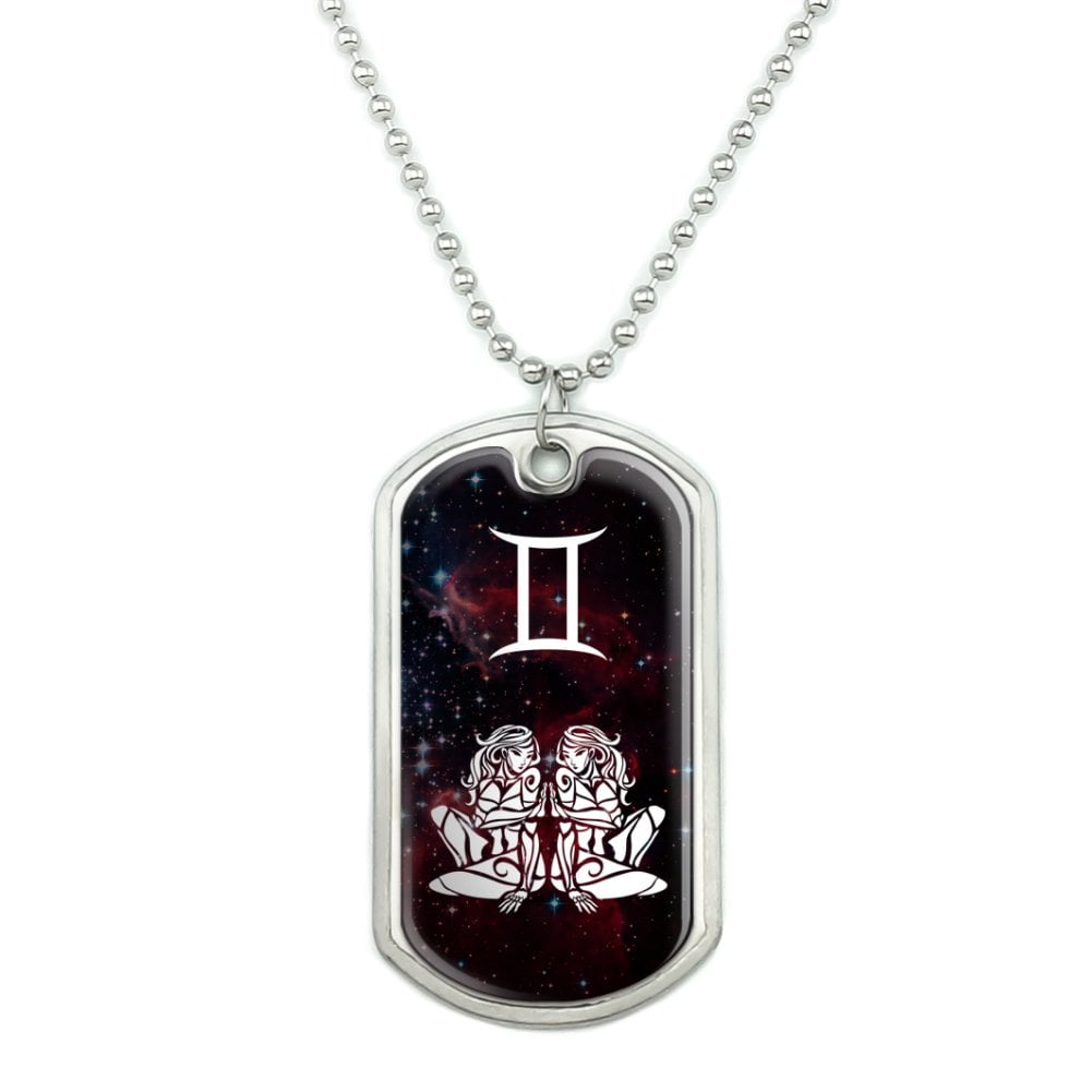 Space Military Dog Tag Pendant Necklace 