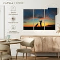 thumbnail image 5 of Elephant Stock Golfing At Sunset Wall Art - Horizontal Multi Panel Canvas - Living Room Wall Decor - Sports Multi Panel - Black And Orange Decor - 74" x 48", 5 of 8