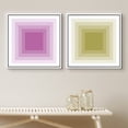 thumbnail image 2 of PixonSign Framed Wall Art Print Set Geometric Black and Gold Lines Abstract Shapes Digital Art Modern Art Chic Colorful Multicolor Ultra for Living Room, Bedroom, Office - 24"x24"x2 White, 2 of 5