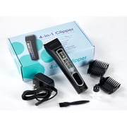 ماكينة قص الشعر Groomer Essentials 4 في 1 - تتميز بخمسة خيارات للسرعة وأربعة أطوال قطع قابلة للتعديل - تتضمن ملحقين لمشط التوجيه وفرشاة تنظيف وشفرة زيت وسلك شحن