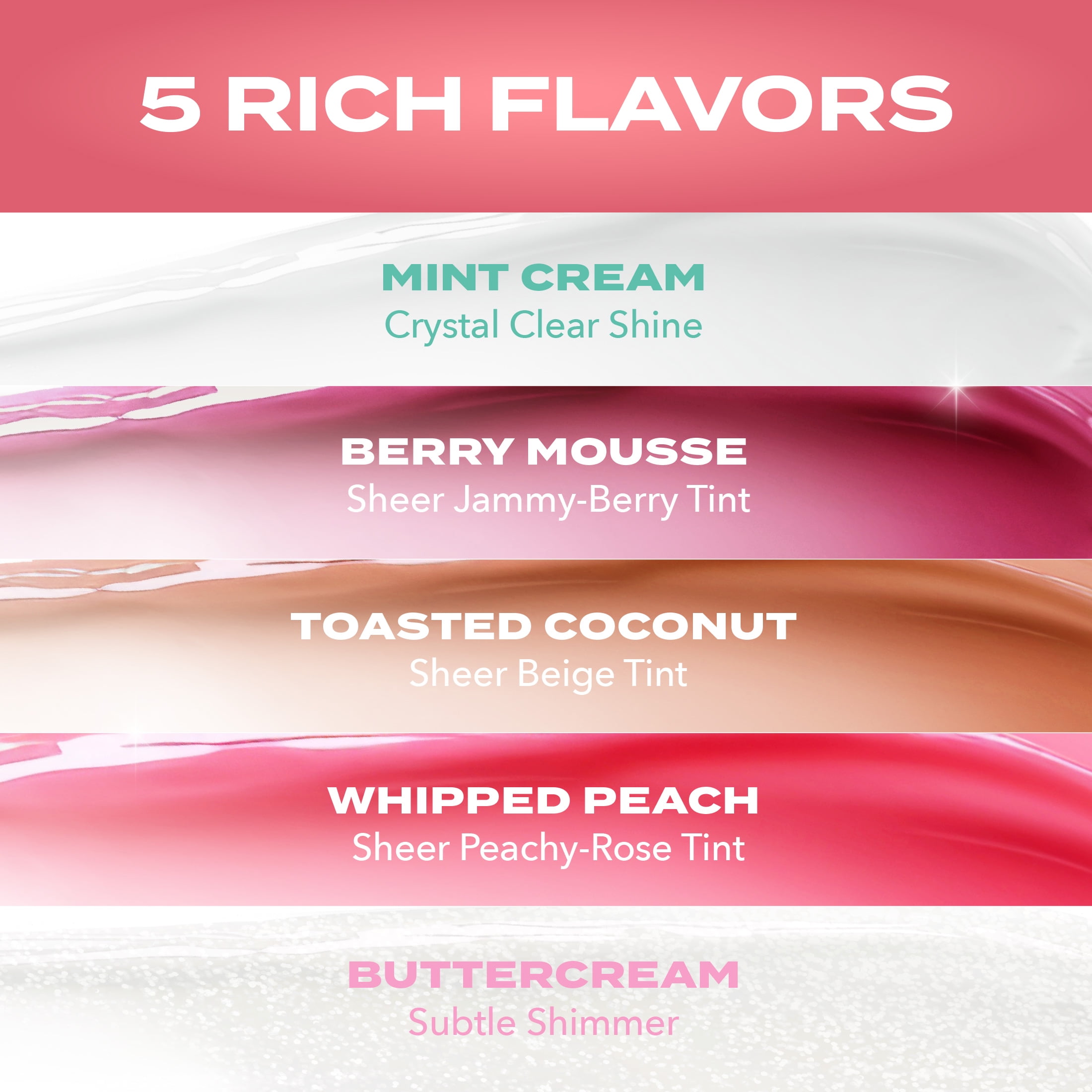 Hard Candy Lip Butter Glowy Balm, Whipped Peach, Sheer Peachy Rose Tint, Shine, Hydration