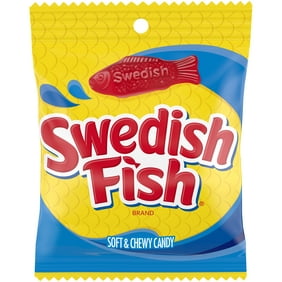 SWEDISH FISH Candy, Original Flavor, 1 Peg Bag (3.6oz)