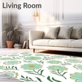 thumbnail image 2 of ODIKA 6'x9' Machine Washable Non-Slip Area Rug, Intricate Botanical Scrollwork with Stylized Floral Accents High Traffic Rug, Green, 570955, 2 of 7