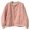 Pink M, variant on Fall Spring Women Jacket Stand Collar Solid Color Long Sleeves Single-breasted V Neck High Street Preppy Style Baseball Coat Loose Cardigan Short Coat