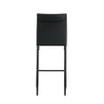 thumbnail image 4 of 25 Inch Leather Counter Height Chair, Dining Chair with Black Metal Legs, Simple Bar Stool Upholstered Dining Chairs, Accent Desk Chair Dining Room, Kitchen, Vanity, Living Room(Black,Set of 6), 4 of 10