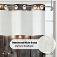 thumbnail image 6 of Mizhona Christmas Tree No Hooks Shower Curtains with Snap in Liner Snowman on Wooden Board Hookless Fabric Bathroom Curtain，71"× 83", 6 of 8