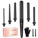 thumbnail image 1 of BESTOPE PRO - Rizador de pelo 6 en 1 con barril de cerámica para cabello largo/mediano, con varillas intercambiables de 0,35" a 1,25", voltaje dual, incluye guante y pinzas - Negro, 1 of 5