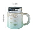 thumbnail image 3 of Btomtd 15oz Pearl Finish Ceramic Coffee Mug with Mirror Lid, Beautiful High End Office Water Cup, Quality Home Coffee Cup with Comfortable Handle, Green, 3 of 6