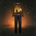 thumbnail image 5 of Matching Halloween PJs Set for Family, 2 Piece Long Sleeve Top and Pants Lounge Sleepwear Nightwear for Family Gathering, 5 of 5
