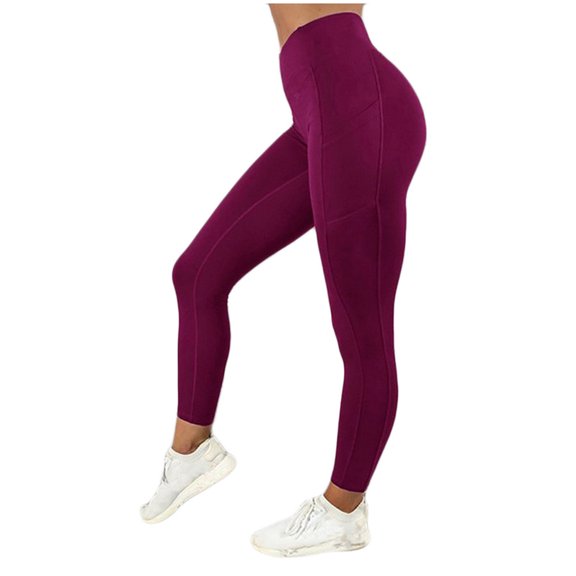 asdoklhq Women Plus Size Clearance Pants Womens Stretch Yoga Leggings Fitness Running Gym Sports Full Length Active Pants