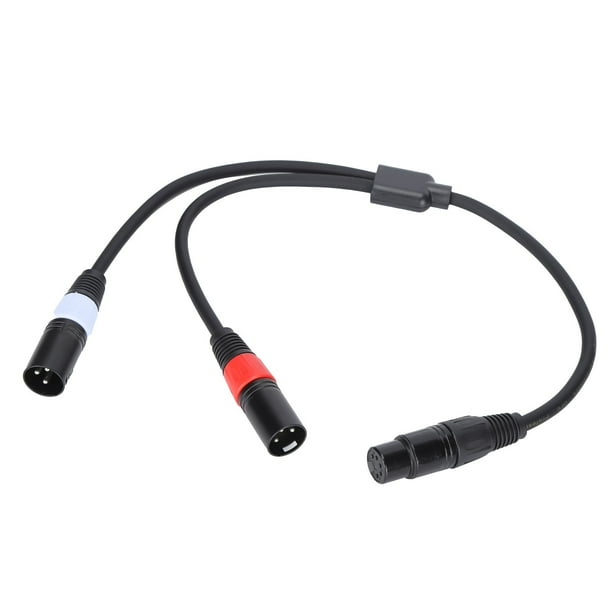 Cable Masculino de 5 Pines XLR A DOBLE DE 3 PINES XLR, CABLE DE COBRE SIN OXÍGENO DE AUDIO XLR Splitter.