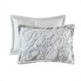 thumbnail image 4 of Home Essence Naomi Marble Faux Fur Ultra Soft Comforter Set, Queen, Grey/Blue, 4 of 8