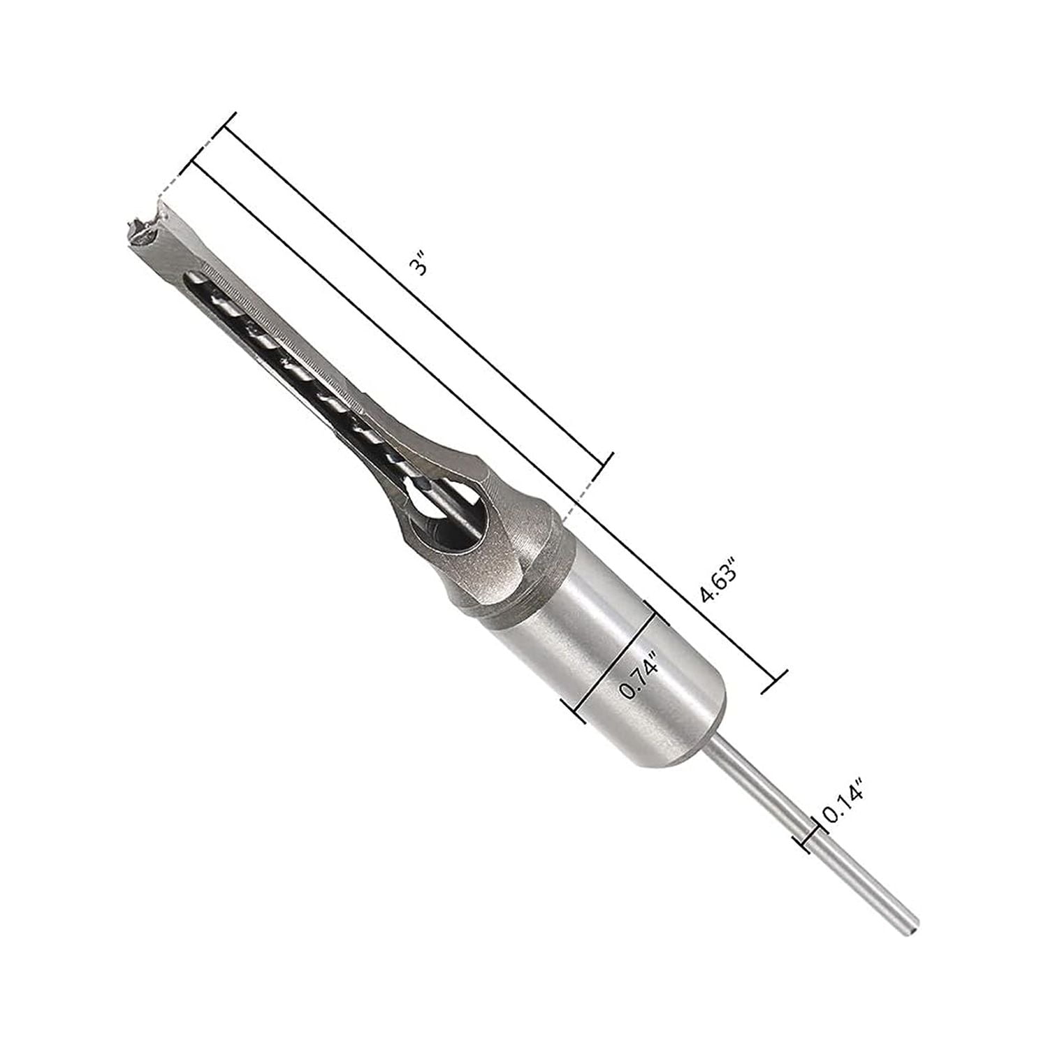 7Pcs Square Hole Drill Bit, HSS Square Hole Saw Mortise Chisel Drill Bit Tools 6/25, 1/4, 5/16, 3/8, 2/5, 1/2, 9/16 Inch for Mortising Machines Drill