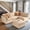 Beige (Plush Corduroy), variant on Toject 130" Modular Sectional Sofa Couch, Convertible U Shaped Minimalist Couches with Ottomans, Cloud Plush Corduroy 5 Seater Deep Couch Set for Living Room, Bedroom(Black)