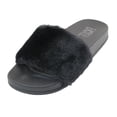 thumbnail image 5 of Womens Slippers with Faux Fur Flat Slides Size 6-11., 5 of 5