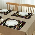 thumbnail image 5 of Halloween Placemats, Sanderson Witches Placemats Set of 4，Suitable for Sisters Party Picnic Dinner Decor, Orange & Black, 5 of 5