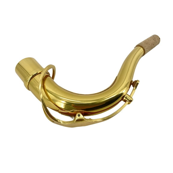 Tenor Sax Neck Gold Lacquer Brass Saxophone Neck Woodwind 28mm Size Warm Sound