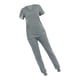 thumbnail image 2 of Conjunto de uniforme médico para mujer, top y pantalón deportivo, duradero, cuello en V, elástico y atlético, para enfermera Gris, 2 of 9