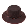 thumbnail image 3 of Fewfanhot Vintage Washed Cotton Boonie Hat, Wide Brim UPF Outdoor Bucket Hat with Decorative Band for Fishing Hiking Gardening, 3 of 3