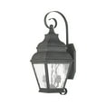 thumbnail image 6 of Livex Lighting Exeter 2 Light Outdoor Wall Lantern in Charcoal, 6 of 10