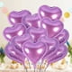 thumbnail image 5 of Globos de papel de aluminio en forma de corazón | Paquete de 10 globos metálicos para fiestas | Aluminio reutilizable autosellante | Rojo Negro Morado Rosa Naranja Plata | 9.45"x7.87" | Cinta y, 5 of 6