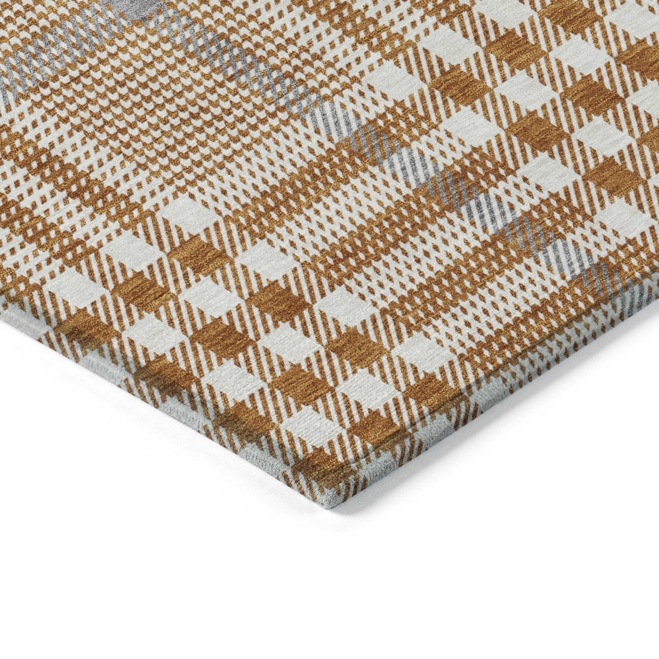Addison Rugs Chantille Indoor/Outdoor Transitional Geometric, Abstract Paprika Washable Rectangle Rug, 1'8" x 2'6"