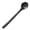 Black Non-Hollow, variant on Opvise Cute Animal Paw Claw Stainless Steel Coffee Drink Dessert Kitchen Mixing Spoon Golden Hollow#