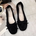 thumbnail image 2 of Chaussures Décontractées pour Femmes en Suède à Nœud, à Bouche Peu Profonde, Semelle Souple, Bout Rond, 2 of 6