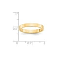 thumbnail image 4 of 14k Yellow Gold 3mm Lightweight Flat Wedding Band Size 14, 4 of 5