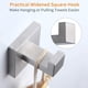 thumbnail image 5 of Gancho para toallas de baño cuadrado de acero inoxidable con acabado en níquel cepillado - Material SUS304 duradero, diseño moderno para montaje en pared para batas y abrigos, 5 of 8
